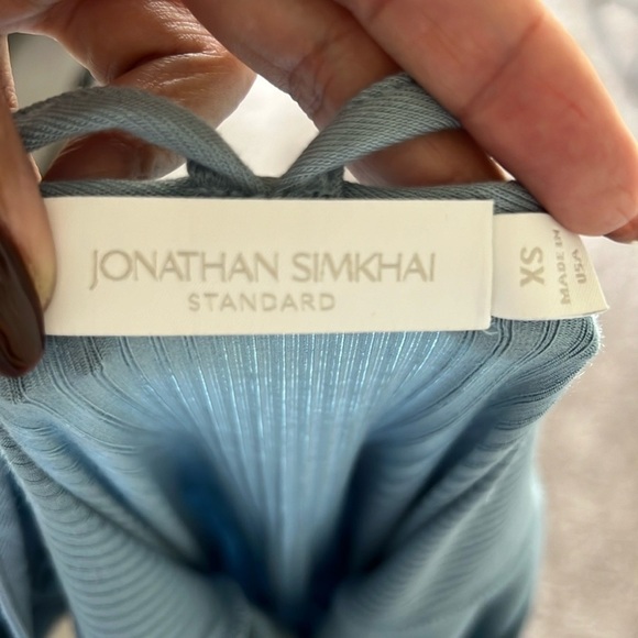 Jonathan Simkhai Standard Maisha Cutout Long Sleeve Dress in Baltic - Picture 7 of 8